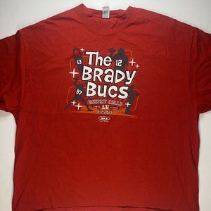 Tom Brady Tampa Bay Buccaneers #12 Men T-shirt NFL Apparel Red Size 3XL Unisex